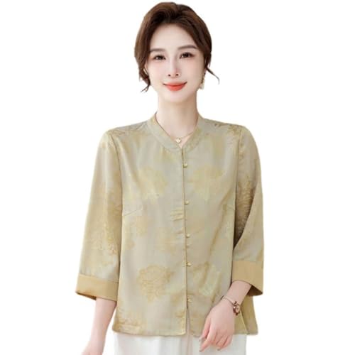 Traje estilo chino de manga 3/4 para cenas especiales y eventos culturales de mujer