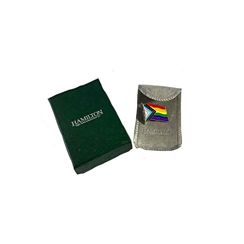 Patriotic Pins Progress Pride Flag Lapel Pin - Quantity Options | 1” X 1-½" | Usa Made | Lgbtq+ All Inclusive Gay Wearables | Brass Gold Plated | Travel Pouch & Gift Box (2) #TOP2