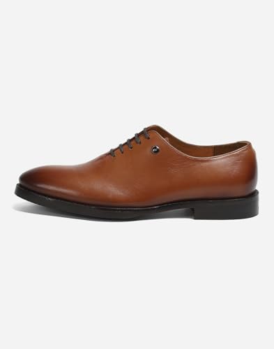 Image of Monte Carlo Mens Solid Lace Up Genuine Leather Formal Oxford Shoes (201827FW)