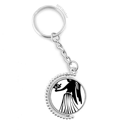 Llavero de Virgo de la constelación del zodiaco regalo personalizado de cumpleaños