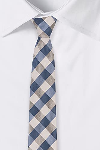 Image of The Tie Hub Premium Rangel Silk Plaid Necktie for Men