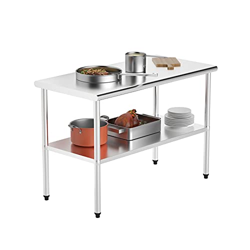 image for ROVSUN 48'' x 24'' Stainless Steel Table for Prep & Work,Commercial Wo
