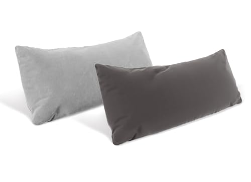 bett1 BODYGUARD Flanell Bettwäsche Kissenbezüge (2 x 40x80 cm, zweifarbig, wendbar, Silber & Anthrazit, waschbar bis 60° C, atmungsaktiv, 100%...