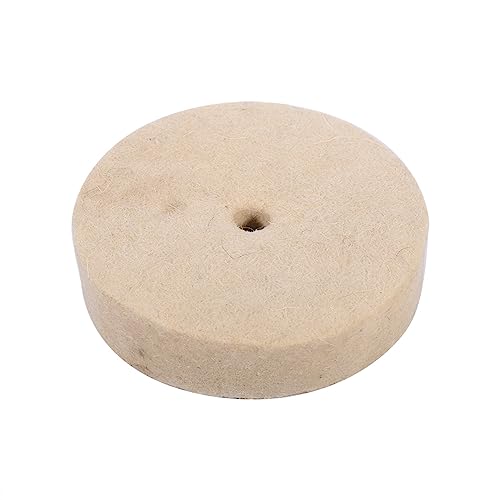 Wnvivi 4 Inch Polishing Wool Wheel,100x25mm,Round Polishing Buffing Grinding Wheel,Soft Felt Polisher Disc Pad