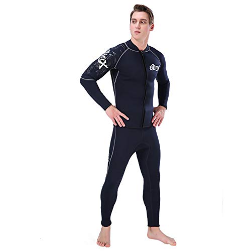 Traje de buceo WYYHAA para hombre y mujer 3mm neopreno con forro polar invierno, chaquetas y pantalones para buceo, pesca, surf, canotaje y esnórquel miniatura 2