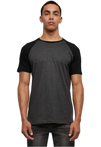 Urban Classics T-Shirt Raglan Contrast Homme T-Shirt Manches Courtes Anthracite/Noir L Urban Classics T-Shirt Raglan Contrast Homme T-Shirt Manches Courtes Anthracite/Noir L