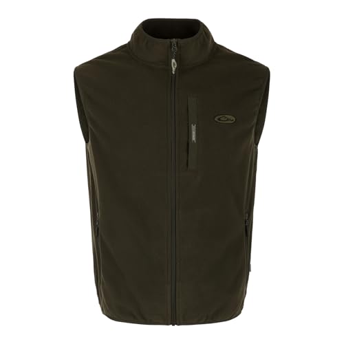 Image of Drake Waterfowl Camp Fleece Durable Moisture-Wicking Lightweight Breathable Full-Zip Casual Outdoor Hiking Vest with Pockets