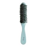 Diane Nylon Reinforced Boar Bristle Curved Smoothing Hair Brush for Frizz & Flyaways, Hairbrush For Hair Edges and Taming Baby Hairs, Glossy Finish on Ponytails, Buns and Updos, Hairbrush for Women