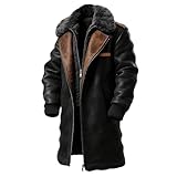 veste simili cuir fourrée Polyvalent: protège du vent et du froid