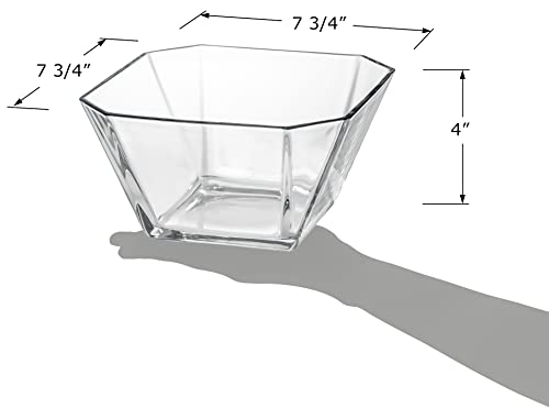 Red Co. 4526 Modern Geometric Clear Glass Serving Centerpiece Bowl thumb #3
