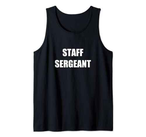 Staff Sergeant Employees Offizielle Uniform Arbeit Rank Design Tank Top