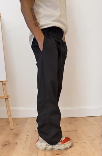 Mens Y2K Hip-Hop Sweatpants Drawstring Embroidery Double Waisted Baggy Wide Leg Vintage Workout Pants4