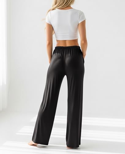 Image of Sexy Basics 3 Pack Buttery Soft Pajama Pants for Women | Comfy Casual Lounge Pajama Bottoms | Drawstring & Pockets Pj