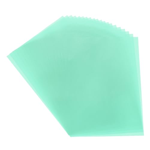 QUARKZMAN Papel De Vitela Colorido A4, 50 Hojas Azul Cielo Transparente 11.7 x 8.2 Papel Vitela Imprimible, Hojas De Vitela Translúcidas Para Imprimir, Impresora De Tinta Y laser