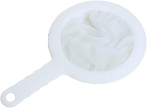 Fine Mesh Strainer, Juice Strainers, Strainer Fine Mesh, Usage Reusable Food Strainer, for Tea, Coffee, Soy, Milk High Density Milk Filter Spoon, White