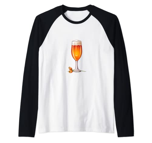 Buveur de bière en verre tulipe Manche Raglan