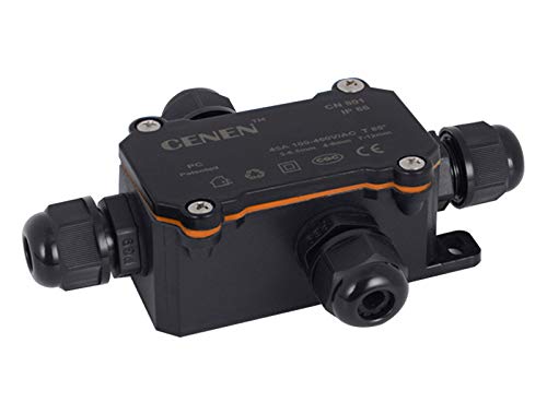 Waterproof Outdoor External Electrical Junction Box Underground Cable Line Wires Power Cord Connector Protection-70 * 40 * 40mm Four Way,PG7: 3-6.5mm