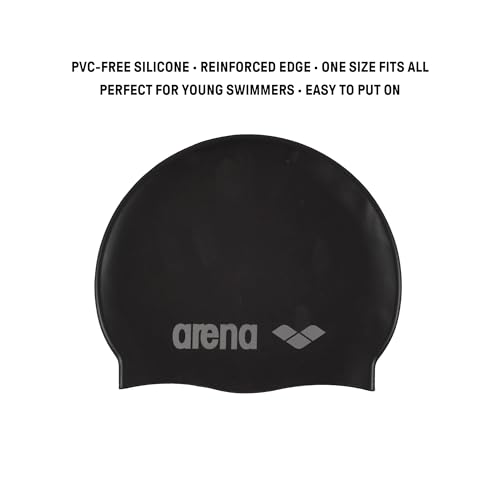 Image of Arena Classic Junior Silicone Unisex Swim Cap for Girls and Boys Comfortable Durable Kids' Pool Bathing Cap