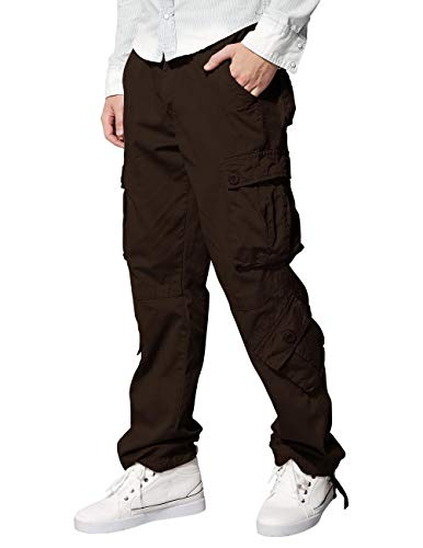Image of Match Men's Wild Retro Multi-Pockets Utility Casual Cotton Cargo Trousers #3357
