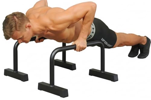 Image of IBS Professional Heavy-Duty Steel Parallette Bars - Ultimate Calisthenics & Dip Station