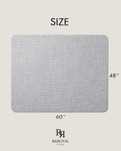 Image of Baroyal Office Chair Mat for Hardwood Floor Under Desk Computer Rolling Chair Mat for Wood /Tile Floor Non-Slip Heavy Duty Desk Rug PVC Plastic Hard Floor Protector 48 inch x 60 inch (Mist)