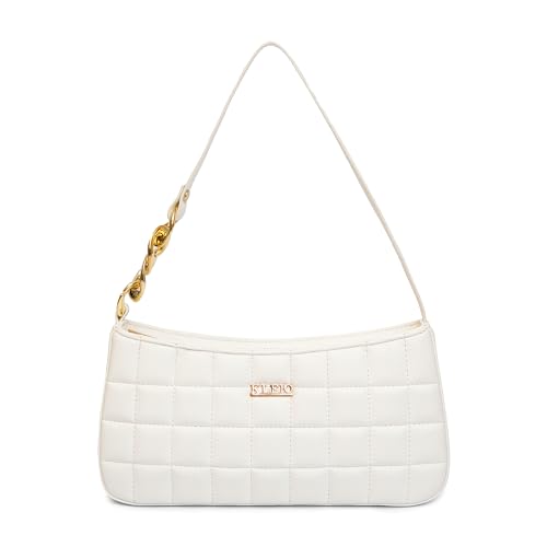 KLEIO Vegan Leather Quilted Elegant Sling Bag For Women with Zip Closure (White) (B0CC2SF52L) Amazon Price History, Amazon Price Tracker