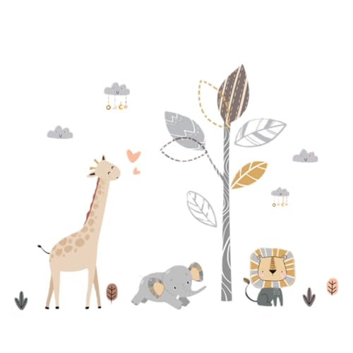 Vinilos adhesivos infantiles con animales de bosque adorables