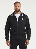 PITBULL - Herren Pullover, Sweatshirt Männer Oldschool Tape Logo, Pullover Normaler Sportlicher Schnitt, Komfortabel Sweatshirts für Herren, Polyestergewebe Blouson - L, Schwarz