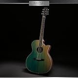 Rocktile WSC-150C-GN/BU gitara westernowa – 6-strunowa gitara akustyczna Grand Auditorium z wycięciami – masywny koc świerkowy i korpus mahoniowy – podstrunnica z palisandru – wykończenie błyszczące