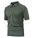 CRYSULLY Men's Military Short Sleeve Shirt Cargo Tactical Pullover Outdoor T-Shirt Army Combat Polo Shirts