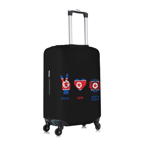 Peace North Korea Koreans Flag Travel Luggage Cover Washable Suitcase Case Suitcase Protector Fit Luggage Cover Medium3