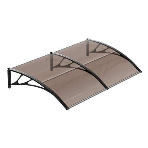 MoNiBloom Awning for Doors, 79"x39"Awning Door Canopy, Modern Polycarbonate Front Door Canopy, Patio Awning Canopy Window Door Cover for Rain Snow Sunlight Protection Hollow Sheet