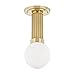 Hudson Valley Lighting Reade 1 Light Semi Flush - Aged Brass Finish