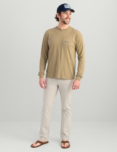 HUK Men's Kc Scott Tee, Comfortable Performance Fishing Long Sleeve T-Shirt with Chest Pocket4