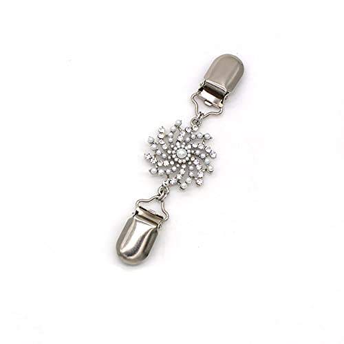 ikasus Vintage Sweater Shawl Clips Retro Cardigan Collar Clips Dress Shirt Brooch Clips for Shirt Sweater Scarf Creative All-Match Collar Clip Sweater Collar Shawl Clips for Women Girls Silver Style 4