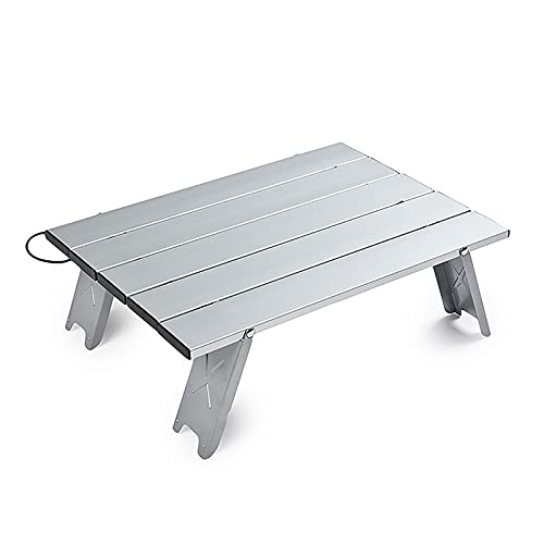 Table pliante de camping robuste et stable couleur argent pour extérieur