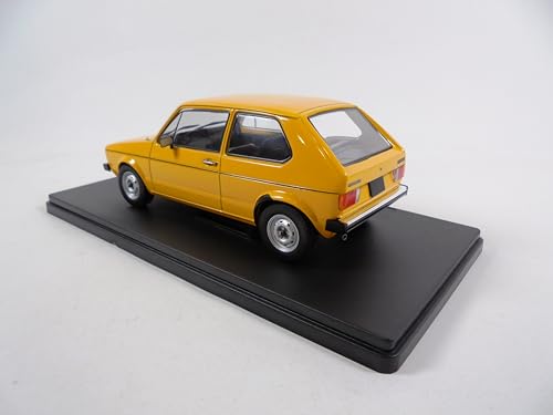 Volkswagen Golf 1 Yellow 1978 Modelo 1:24 Metal miniatura 4