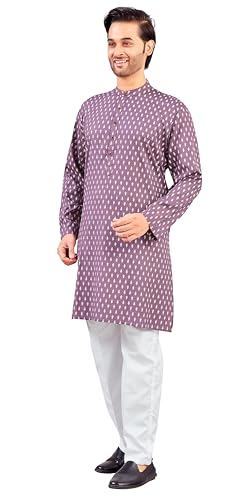 Image of Studio Shringaar Men's Cotton Relaxed Fit Straight Kurta