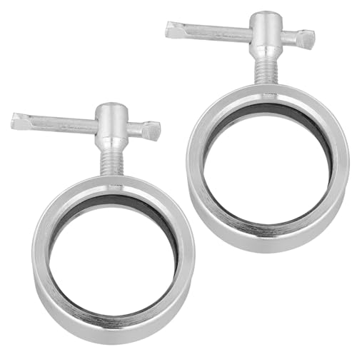 KICHOUSE 2個耐久性のある属製スプリングクリップ 滑り止め機能付きプレート固定具 ダンベルとバーベル対応 ジムアクセサリー ウェイトリフ