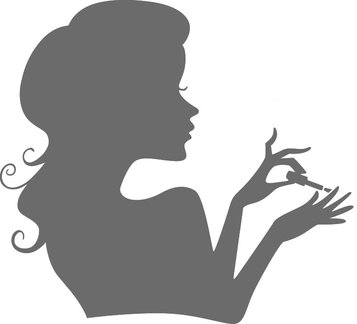 Woman Hand Manicure Pedicure Beautiful Beautician Wall Sticker Vinyl Decal Mural for Bedroom Dressing Table Living Room Home Decoration 18 x 15 in