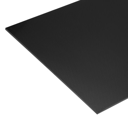 uxcell 1 Pcs Carbon Fiber Sheet 400x300x5mm Glossy Surface Pultruded Flat Carbon Fiber Board Plate Plain Weave Panel Sheet for Kites RC Airplane