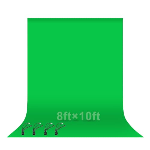 Image of EMART 8x10Ft Green Screen Backdrop,Photography Greenscreen Background