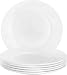 6.75 Inch Dessert Plate Flat Edge (6 Piece) for Appetizer, Bread & Butter & Salad by Utopia Kitchen