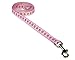 Sassy Dog Wear 4-Feet Pink/Brown Puppy Paws Dog Leash, X-Small