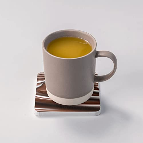 Dessous de verre diatomite absorbant : lot de 6 carrés chocolat anti-trace pour la maison
