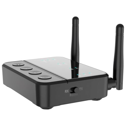 Adaptador inalámbrico HiFi 5.2 con antena dual y batería de 950 mA