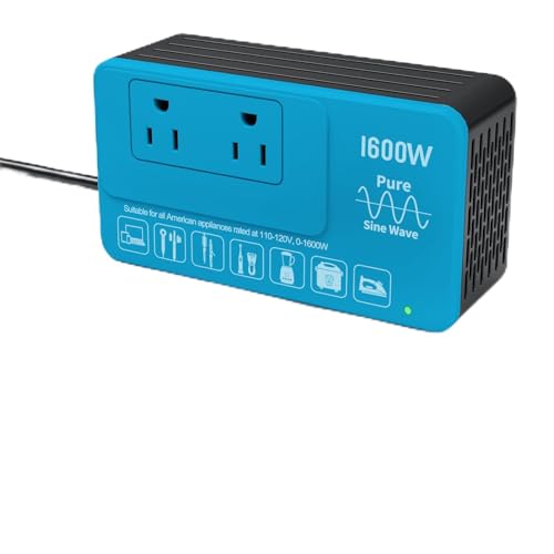 220V to 110V Converter US to Europe, Voltage Converter for European Travel, 1600W - Plug & Play, Power Any U.S. Appliances Overseas, Step Down Transformer Universal Adapter for International Travel