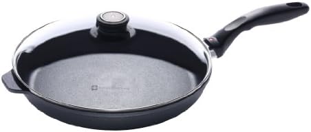 Swiss Diamond 11" Frying Pan - HD Nonstick Diamond Coated Aluminum Skillet, Includes Lid - Dishwasher Safe and Oven Safe Fry Pan, Grey