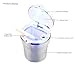 Car Ashtray,Weudozue Portable Detachable Stainless Auto Vehicle Cigarette Ashtray Ash with Blue LED Light Indicator Smokeless for Car Cup Holder,Home, Office (Silver)