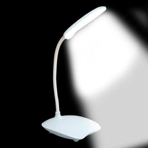 Genérico Lámpara de escritorio de oficina - Lámpara LED con cuello de flexible | Luz de mesa natural, puerto de carga USB, control táctil, lámparra de lectura de estudio moderna - imagen 5